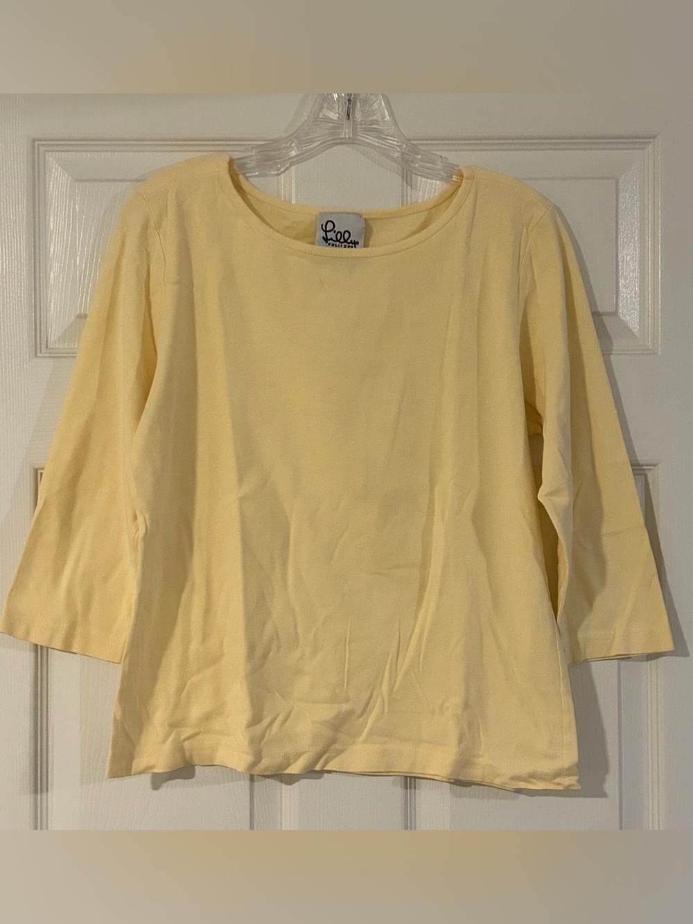 Lilly Pulitzer Yellow Cotton 3/4 Sleeve Top